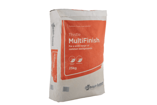 British Gypsum Thistle MultiFinish Coat Plaster 25kg